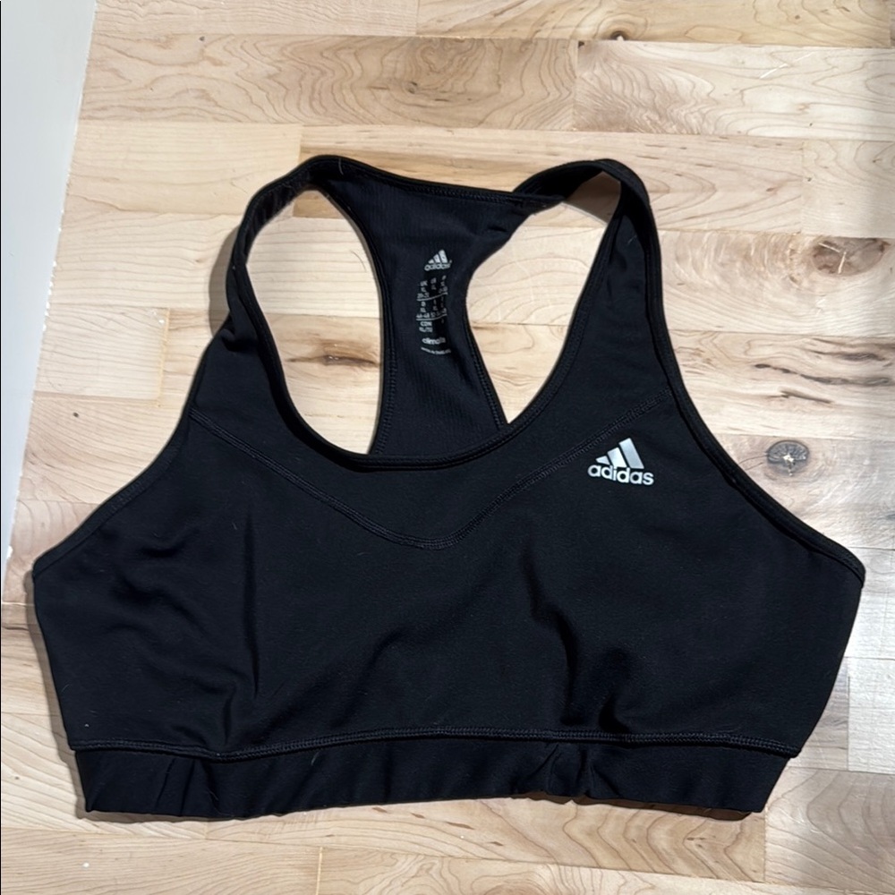 Adidas Black Sports Bra Racerback Medium Support